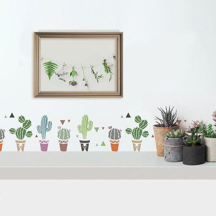 Pochoir 15 x 40 cm Cactus