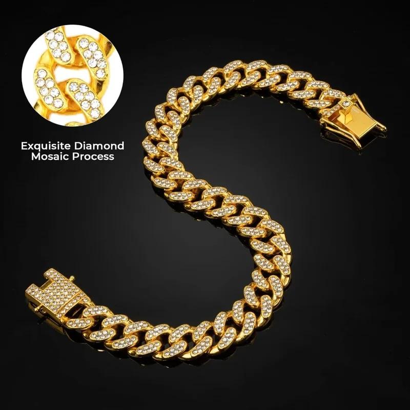 1-4pcs Gold Dog Chain Diamond Dog Collar Walking Metal Secure Buckle Pet Collar Jewelry Accessories for Small Medium Large Cat