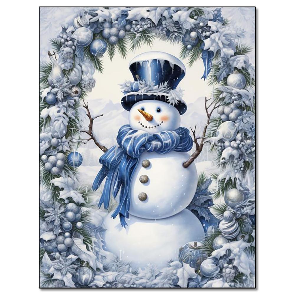 Алмазная живопись Снеговик Зимний снежный пейзаж Алмазная мозаика Вышивка Полная квадратная/круглая 2024 Новая серия Сделай сам для дома