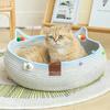 Cat Bed Basket for Small Pets with Scratch Mat And Washable Features