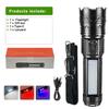 15000mah High Power Led Flashlights Built-in Battery Flash Light Emergency Spotlight Most Powerful Lantern