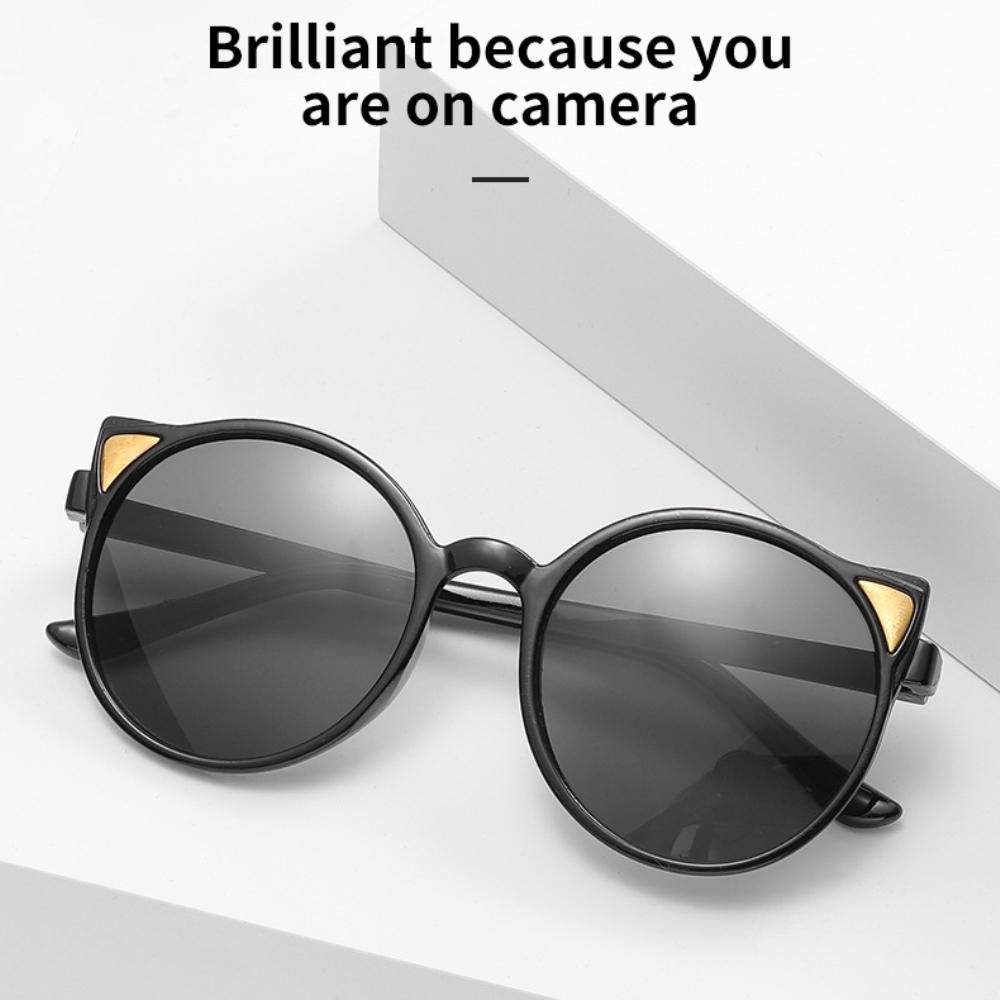 Солнцезащитные очки для девочек и мальчиков, летние солнцезащитные очки с милыми животными и кошачьими ушками, уличные солнцезащитные детские винтажные солнцезащитные очки