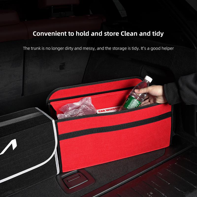 BTQNM1 1Pcs Car Soft Felt Storage Box Trunk Large Organizer Tool For KIA K9 Sportage Niro K5 Carnival EV6 EV9 EV3 K8 Stinger Forte