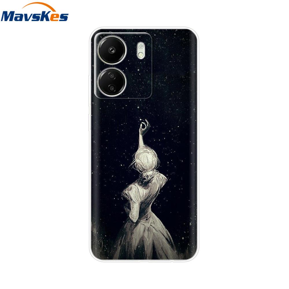 For Xiaomi Redmi 13C 4G Case New Painted Silicone Back Cover For Redmi 13C Soft Clear TPU Phone Case For Redmi 13C 5G Redmi13C