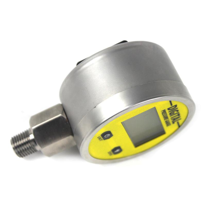 1 Pc Yellow LCD Display Digital Pressure Gauge 25MPA 1/4NPT 60mm Dial 1%FS Accuracy Case Air/Gas/Water/Oil Pressure Gauge