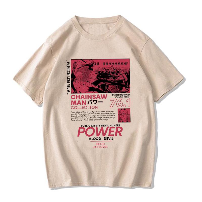 Chainsaw Unisex T Shirt Unisex Unisexga Cartoon Pochita Tshirt Japanese Anime Makima Harajuku Graphic Tees Clothing Tops Tshirt