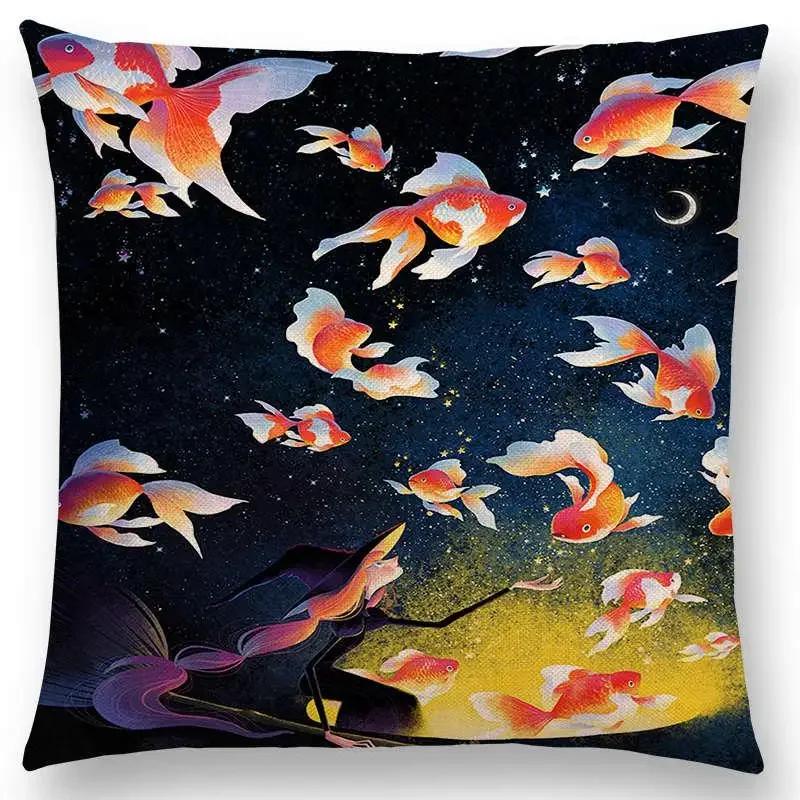 Новое поступление Красочные сны черный кот Милые девушки Магическое солнце луна Теплая звезда Наволочка Чехлы для автомобиля Диван Декоративная подушка Наволочка