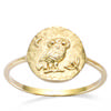 Gold Plated Ring 'Ancient Greece' Golden (owl) - 10x10mm