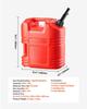 Fuel Container, 19 L, Gas Tank with Spout & Clear Scale, 15 L/min Max Flow Rate, Secure & Leak-proof, Portable Flat Fluid Container for Most Cars