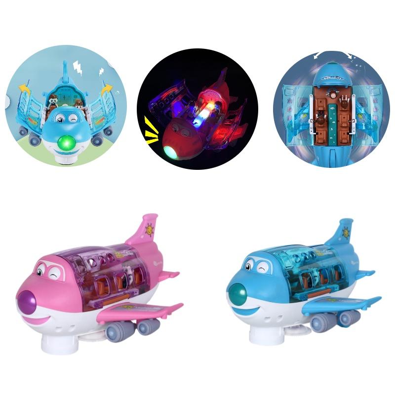 Wholesale Q Version Cartoon Airplane Toy With Rotating Lights And Music