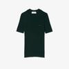 [lacoste] Women's Ribbed Merino Wool Short-Sleeve Sweater AF4146-55NYZP