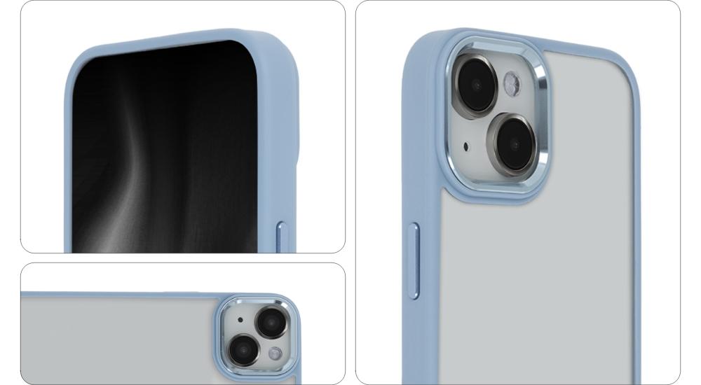 Nakładka Satin Elegant Matt Do Iphone 15 Plus 6,7" Niebieska