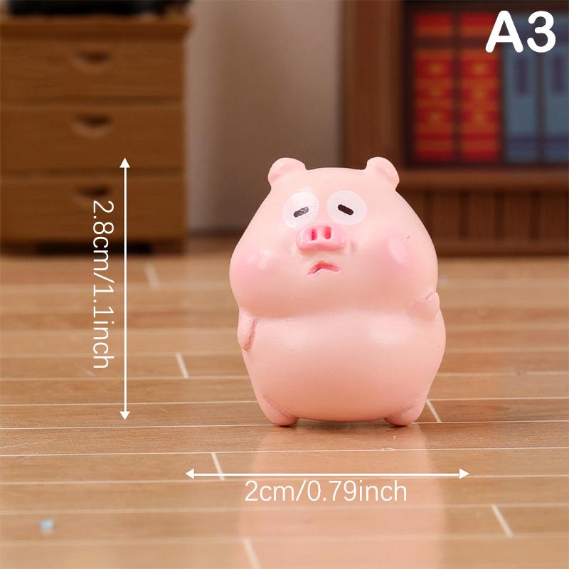 Статуэтки Миниатюры Мультфильм Милый Поросенок Микро Ландшафт Украшения Для Украшения Дома Декор Комнаты Настольные Украшения Автомобиля