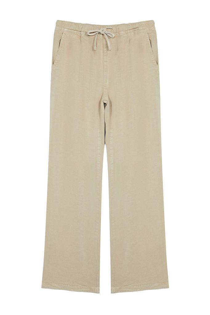 Women's Style Trousers Beige 100% Tencel Elastic Waist High Waist Jeans