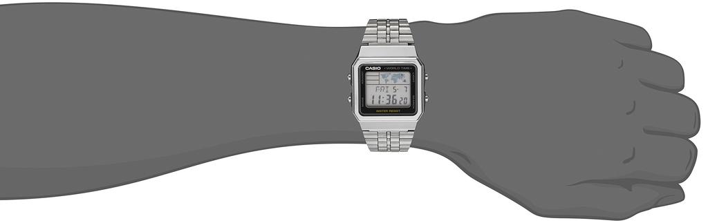 Часы Casio Classic Silver Quartz Dress Watch Men's A500WA-1 из нержавеющей стали
