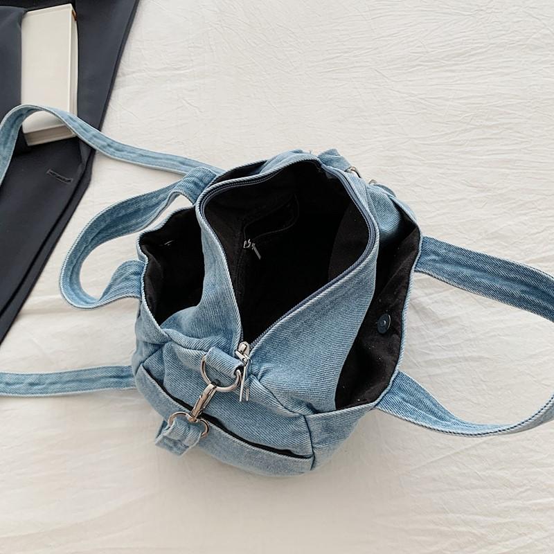Джинсовая сумка Женская сумка через плечо Сумка для мамы Большая вместимость Сумка кроссбоди