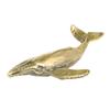 Handcrafted Brass Whale Miniature Figurine Ornament with Antique Finish for Home and Office Desktop Booshelves Display