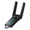 Внешний беспроводной адаптер Biaze WiFi 6 USB 3.0 AX1800 Двухдиапазонный 1000 Мбит/с Высокоскоростная антенна Без драйверов для настольного компьютера/ноутбука В наличии