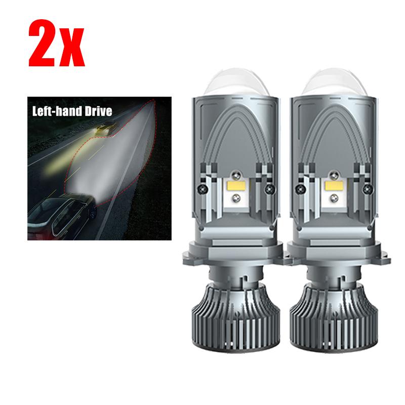 H4 120W 30000LM Супер яркая автомобильная светодиодная фара Авто 9003/HB2 Мини-проектор с двойной линзой Дальний ближний свет Лампа