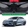 Car Door Anti Kick Pad Carbon Fiber Leather Texture Anti Dirt Protective Sticker Accessories For BYD SEAL ATTO 4 EV -2025