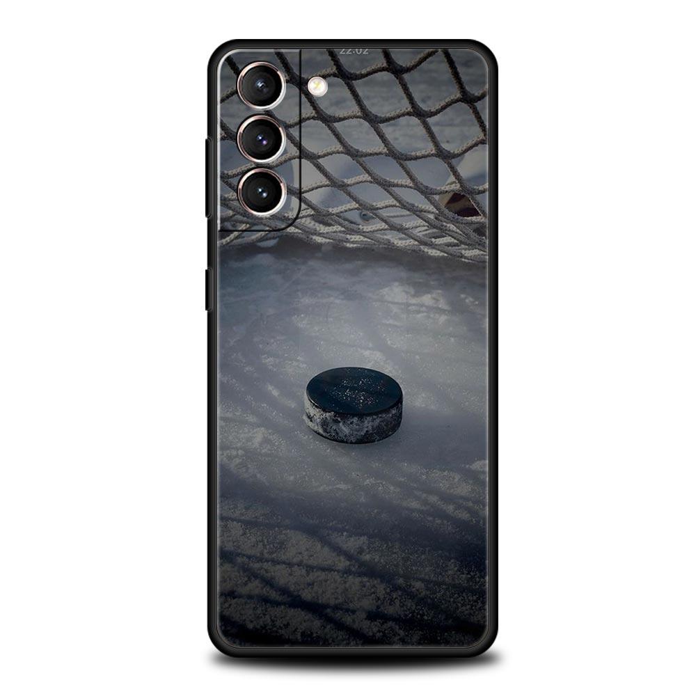 Чехол для телефона Samsung Galaxy S24 S23 Ultra S22 S21 S20 FE 5G S10 S10E S9 Plus S8 Мягкий силикон Черный чехол Каток для хоккея