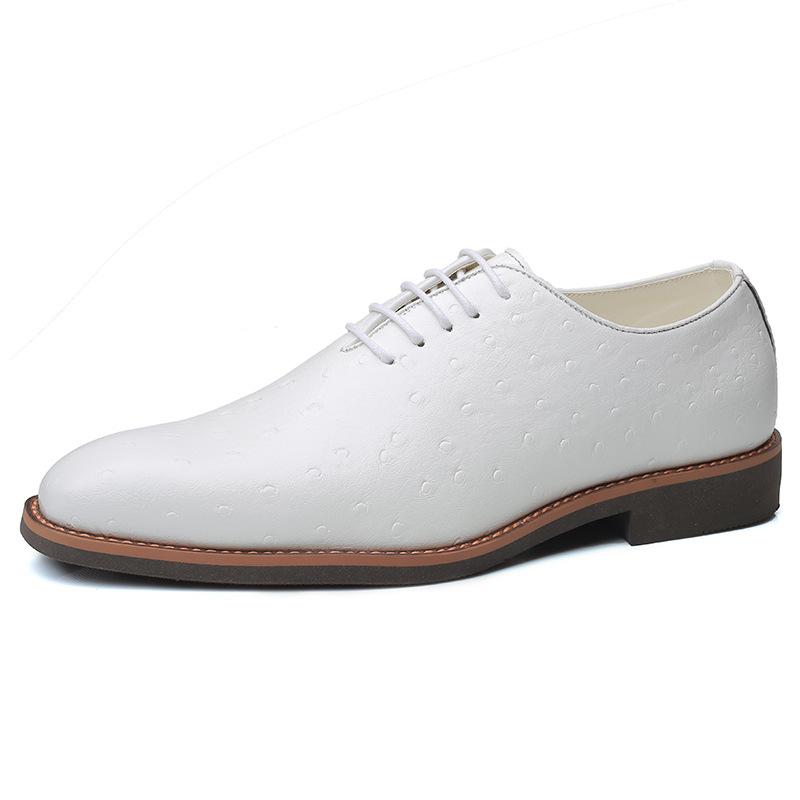 Мужские белые свадебные туфли для мужчин, туфли-оксфорды, модные кожаные повседневные туфли в деловом стиле с острым носком, мужские туфли на плоской подошве Eleganti Sapatos