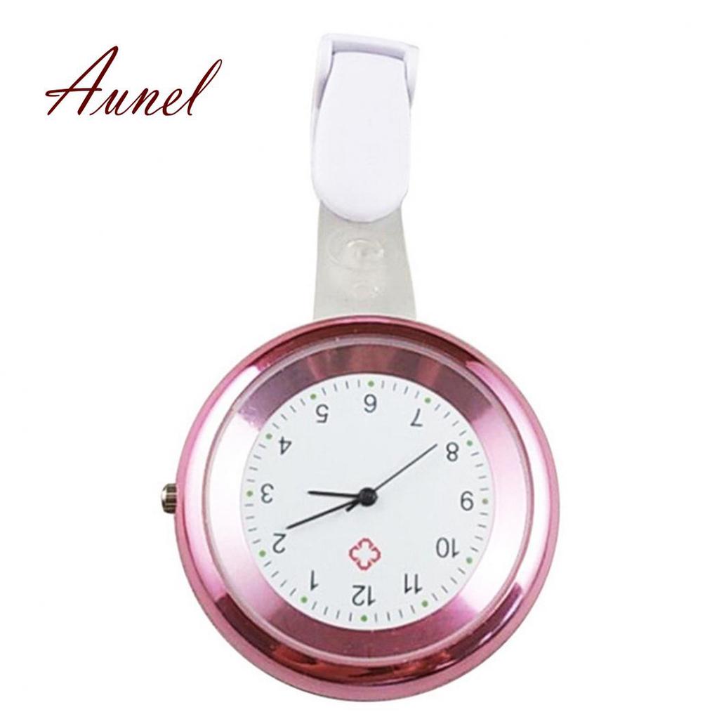 Аналоговые кварцевые часы с круглой цифрой и клипсой для медсестры и врача, карманные часы
