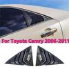 For Toyota Camry Sedan 2006-2011 Car Rear Louver Window Side Shutter Cover Trim Sticker Vent Scoop ABS Carbon Fiber Accessories