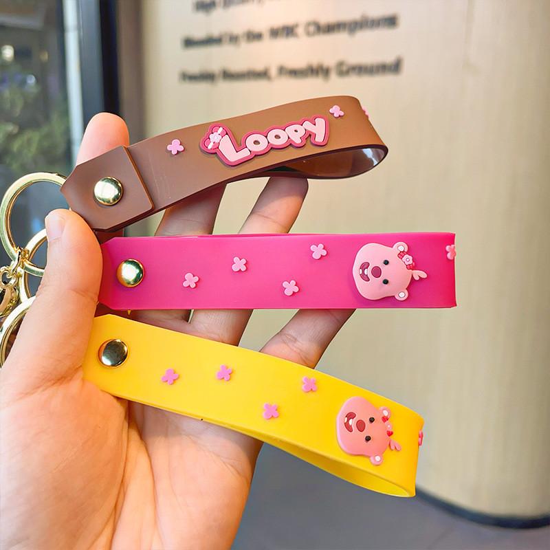 Очаровательный мультяшный брелок-бобер, милая силиконовая фигурка для подарка девушке