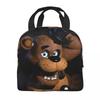 Изолированные сумки для ланча FNAF Мерч At Freddys Контейнер для ланча Повседневный Термосумка Ланч-бокс Для пикника