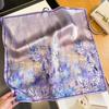 Nature Silk Neck Scarves Lady Foulard Lovely Strawberry Print Real Silk Square Scarf for Women Bag Ribbon Hairband Kerchief