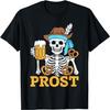 Футболка Prost Skeleton Баварский Октоберфест Пиво Немецкий Хэллоуин