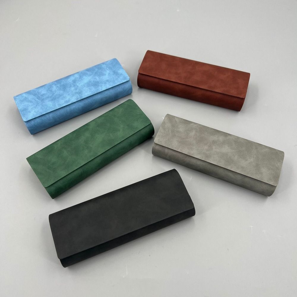 Eyeglass Protective Sunglasses Box Anti Pressure Eye Glasses Holder Leather Eyewear Case Male