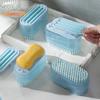 2 In 1 Cleaning Brush,Soft Roller, Convenient, Labor-saving, Foam Soap Box, Daily Use