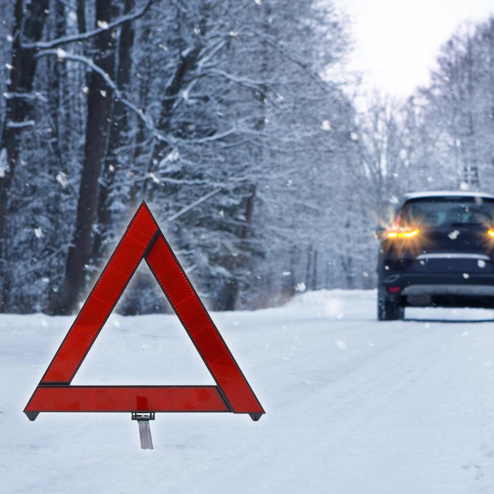 5-1X Car Reflective Tripod Foldable Emergency Breakdown Safety Warning Triangle Night Road Safety Warning Tripod Car Accessories