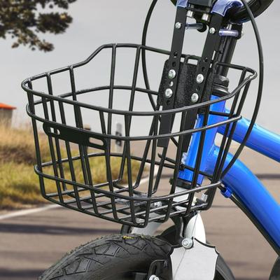 Детская велосипедная корзина на передний руль Простота установки Дизайн из железной проволоки Мальчики На улице