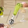 Ergonomic Ice Cream Scoop with Stainless Steel Spoon ,Green and White, Perfect for Scooping Soft Serve
