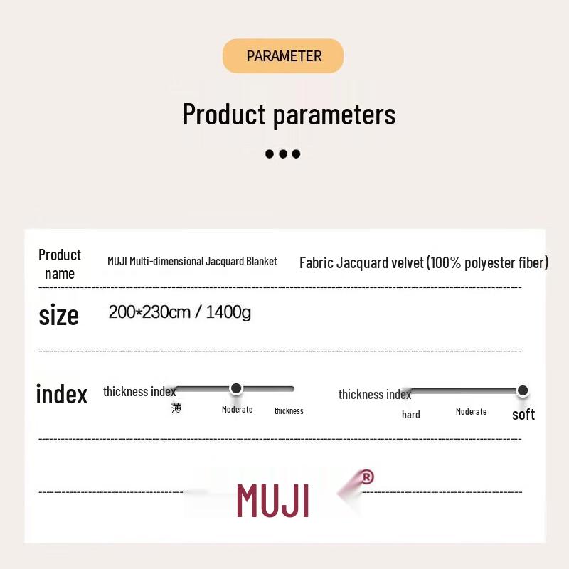Многомерное жаккардовое одеяло Muji