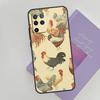 Cartoon Chicken Rooster Phone Case For Oppo A54 A74 A94 A15 A16 A17 A52 A72 A76 A96 A57 A58 A78 A98 A53S Cover Case