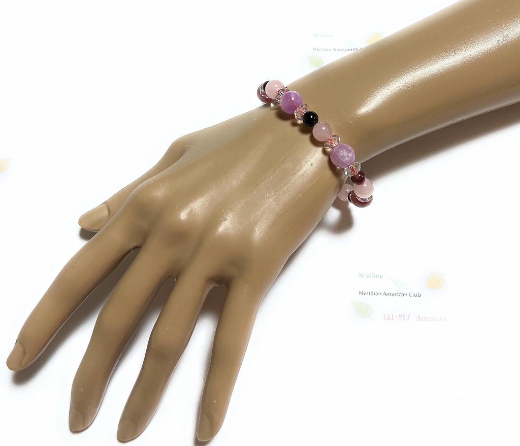 Ограниченный товар Love work целебный натуральный камень сила камня роскошный браслет кунцит розовый турмалин кремний розовый кварц кристалл внутренняя окружность 17 см