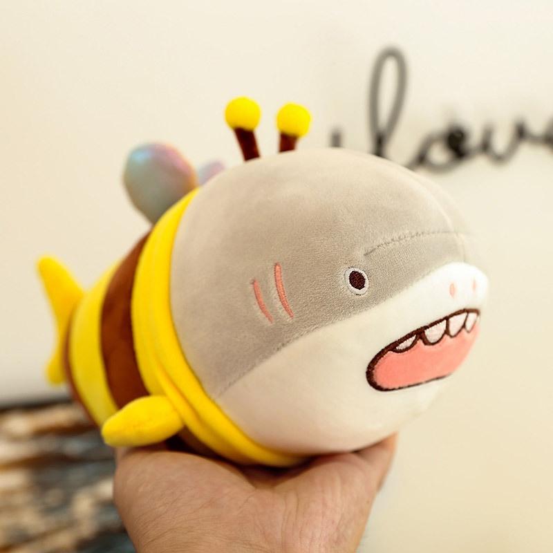 Bee Shark Plush Toy Funny Stuffed Animal Pillow Gift