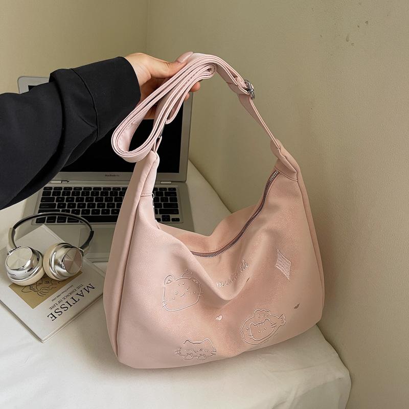 Сумка большой вместимости женская летняя новая модная нишевая на плечо кроссбоди текстурная сумка-пельмень для поездок на работу