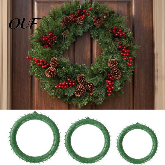 Christmas Wreath Supplies Plastic Frame, Floral Making Ring, Circle/Heart Shaped DIY Base Ring for Arrangements, Craft Projects Seasonal Frame