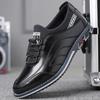 High Quality Big Size Casual Leather Shoes Men Business Fashion Men Leather Shoes Sale Breathable Casual Men Shoes Black