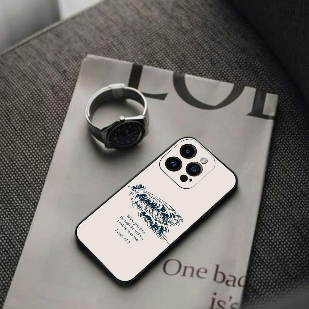 Чехол для телефона с изображением Иисуса Христа, христианский, для iPhone 16 15 11 13 14 Pro Max 7 8 Plus X Xr Xs Max 12mini, черный