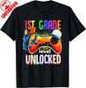 Gamer Back To School Gamepad 1st First Grade Level Unlocked Tshirt Summer Unisex Unisex Fashion Cotton Graphic T Shirts