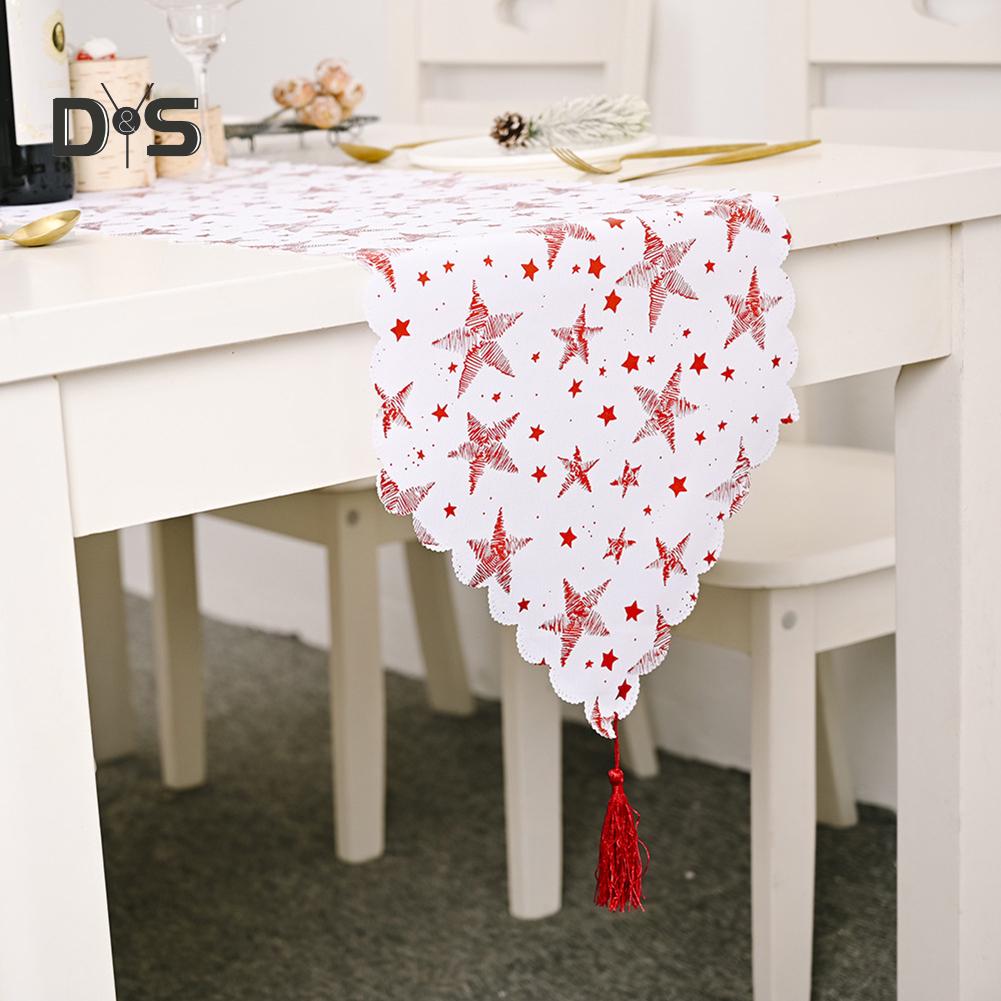 KPOP STAR Xmas Tree Star Рождественская скатерть обеденный стол бегун вечерние праздничный декор