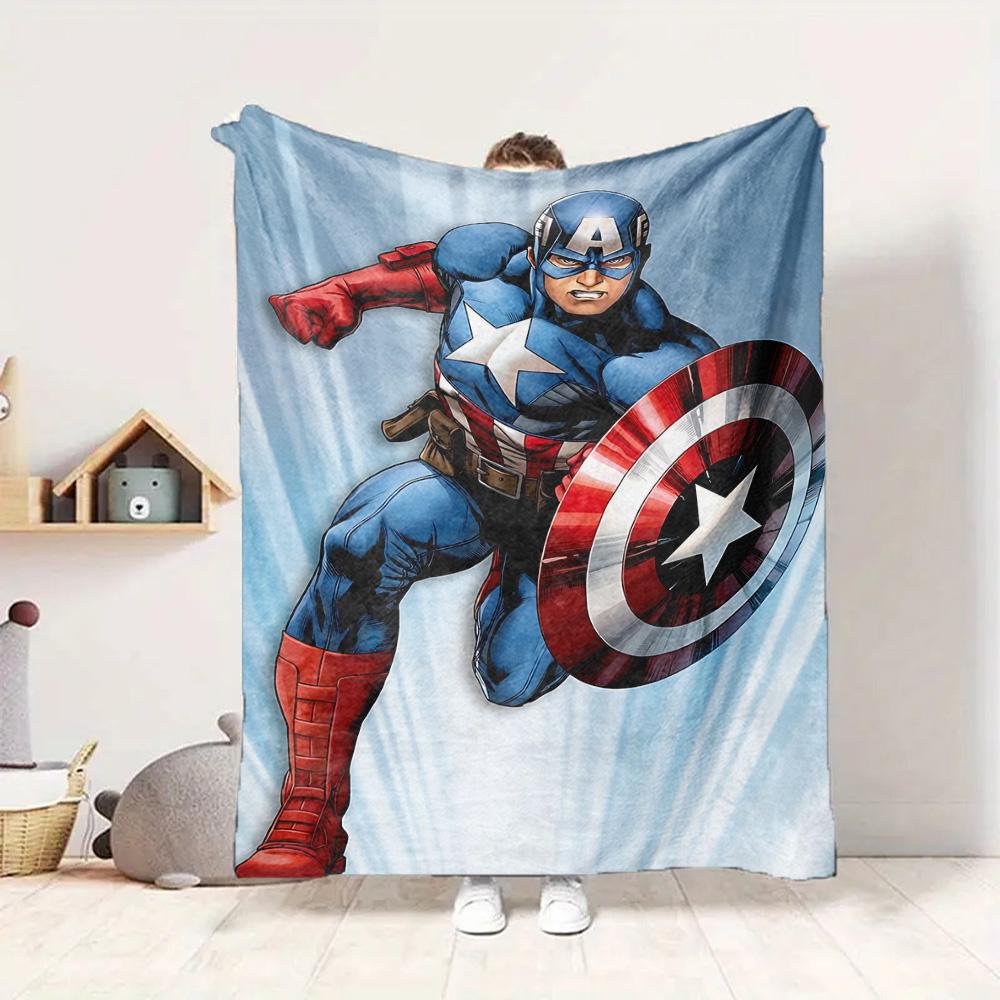 Captain America Flannel Blanket Throw Blanket Soft Warm Sofa Bed Camping Car home Decor Unique Christmas Gift C9301409