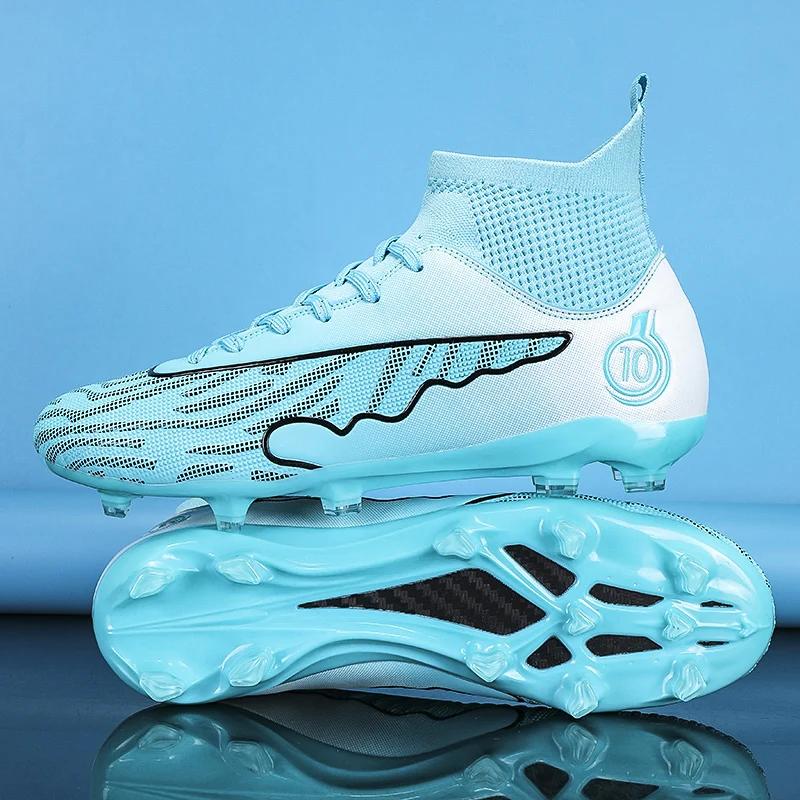 Fashion Men Football Shoes Society Students Training TF/FG Casual Soccer Shoes Outdoor Boy Professional Sneaker Resistant Football Boots