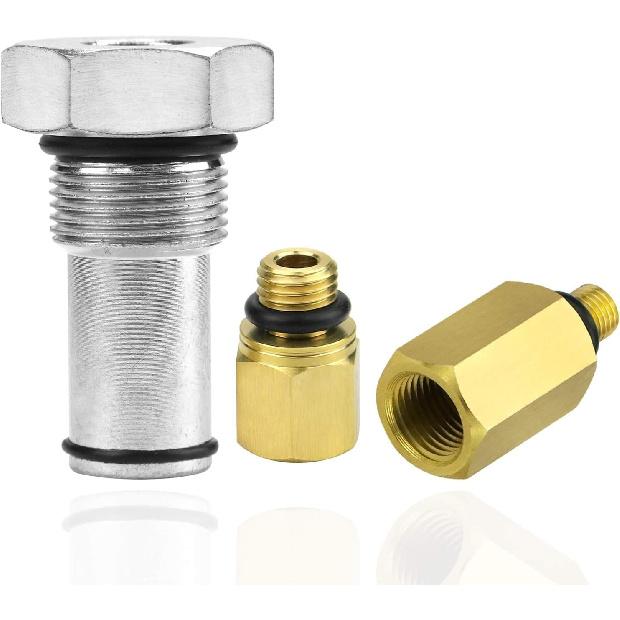 6.0L Diesel Fuel Rail Adapter, High Pressure Rail Adapter Leak Test Tool, Nozzle Cup Seal O-Ring Sleeve, Ford 6.0L Powerstroke Diesel Fuel Injector